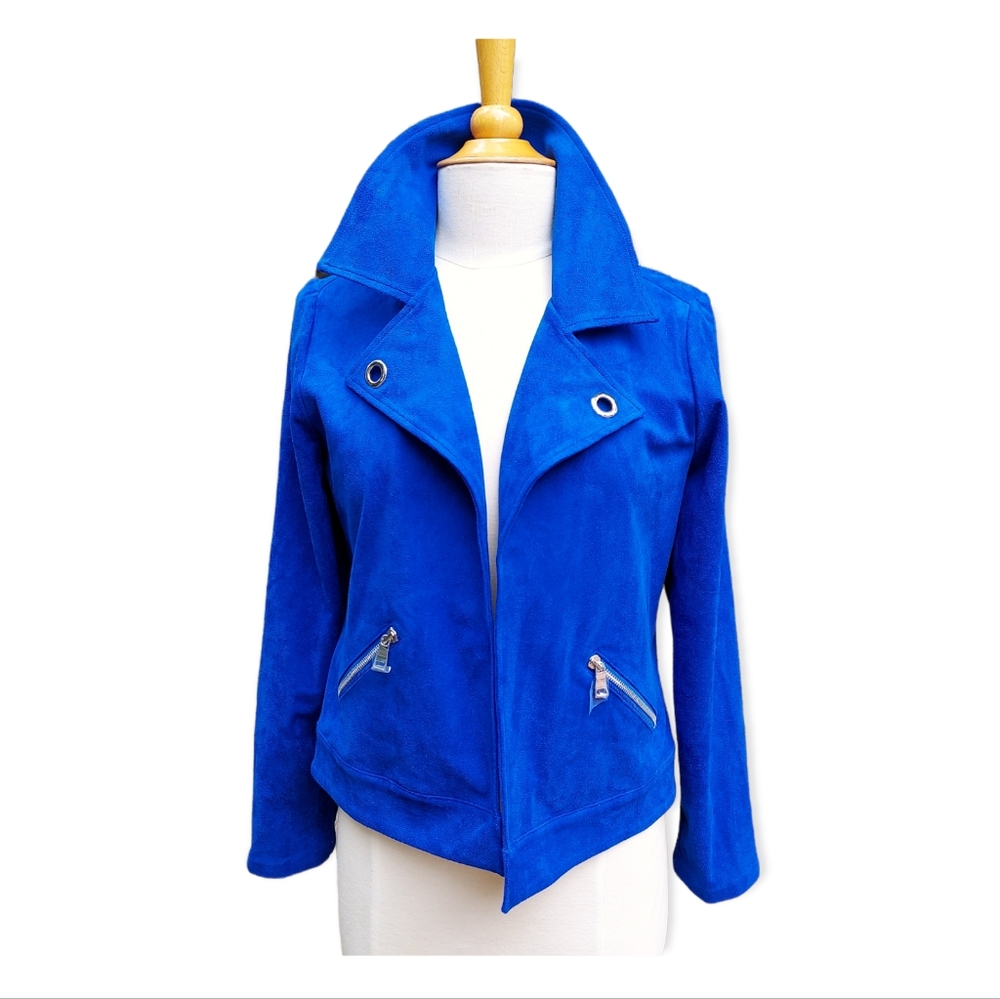 Chico's Faux Suede Moto Jacket